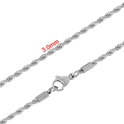 STAINLESS 3MM ROPE CHAIN FJNGF