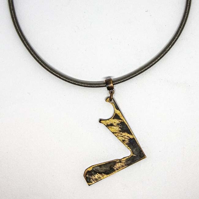 BRONZE TEXTURED NECKLACE KAN008