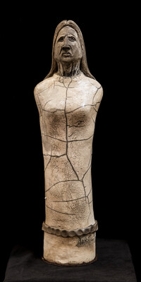 &quot;TRIBAL MOTHER&quot; 17x5 Clay Sculpture