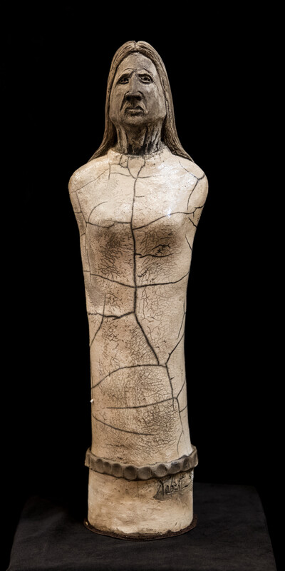 &quot;TRIBAL MOTHER&quot; 17x5 Clay Sculpture
