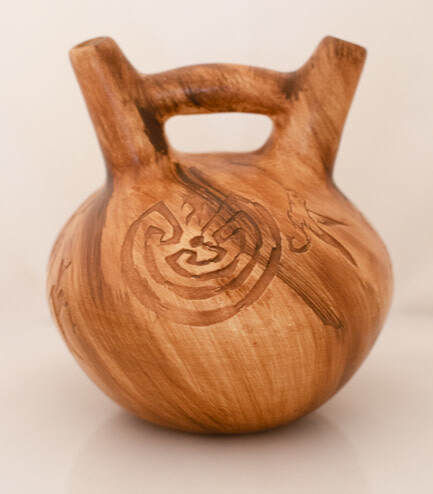 &quot;CEREMONIAL VASE&quot; Petroglyph Pottery 6”x 6.5”