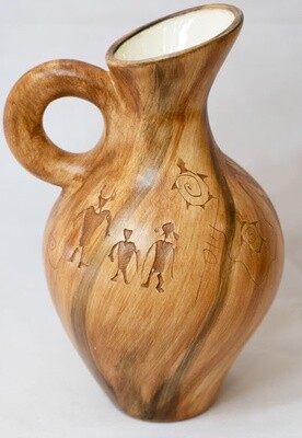 &#39;TAHOMA&quot; (Water Edge) Petroglyph Pottery 12” x 7” x 7”