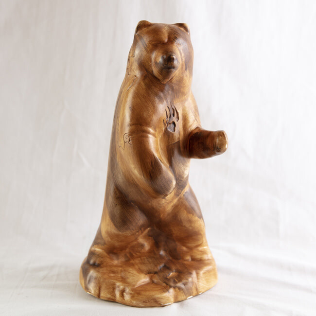 &quot;STANDING BEAR&quot; Petroglyph Pottery 11.5X6