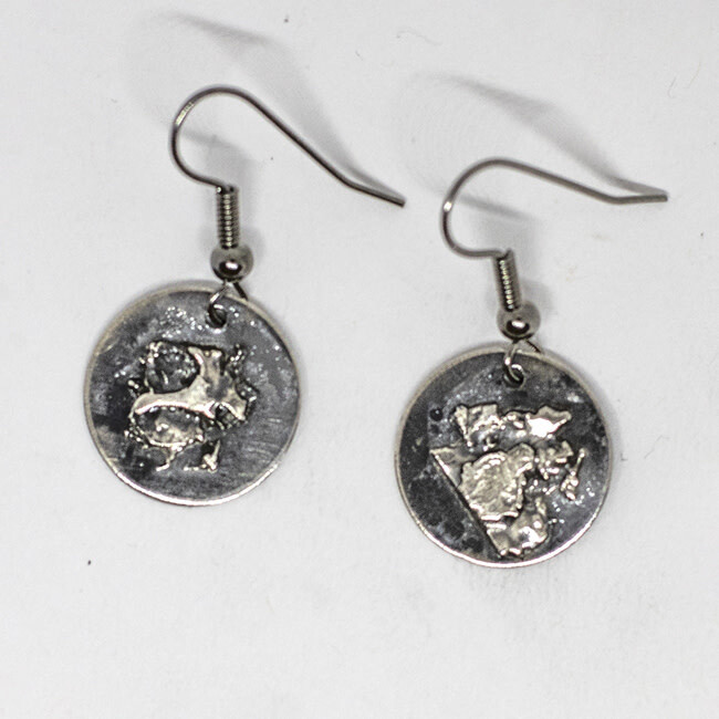 SILVER TEXTURED EARRINGS ASE111