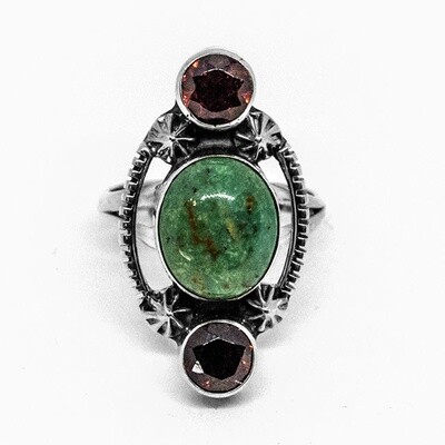 SILVER RING NAR029 NAVAJO - RB 