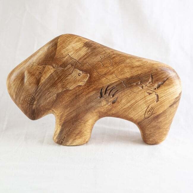 &quot;BISON TALES&quot; Petroglyph Pottery 6x9