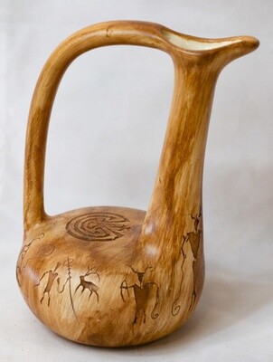 &quot;NATIVE VESSEL&quot; Petroglyph Pottery 10.5x7