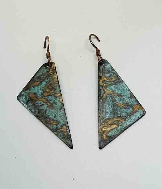 BRONZE PATINA EARRINGS KAE145