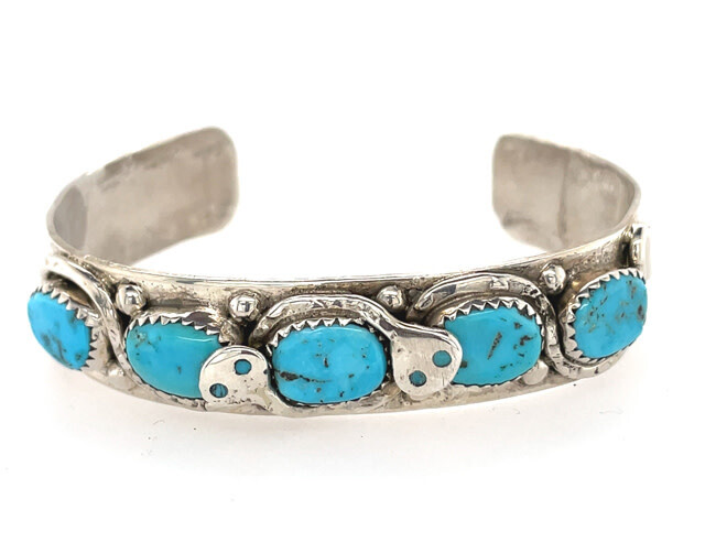 SILVER BRACELET ZUNI-GLORIA JEAN GARCIA