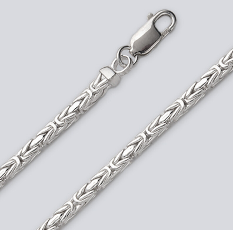 3MM SQUARE BYZANTINE CHAIN