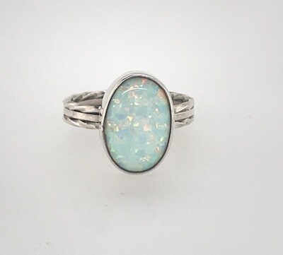 SILVER OPAL RING NAVAJO-RB