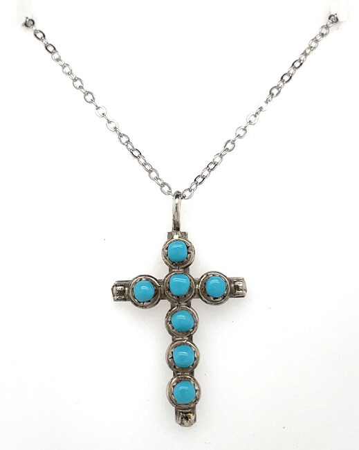 SILVER PENDANT ZUNI-DAVIS KAAMESEE