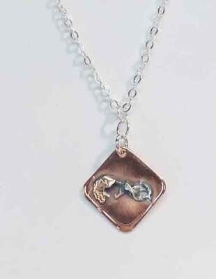 MIXED METALS  NECKLACE KAN024