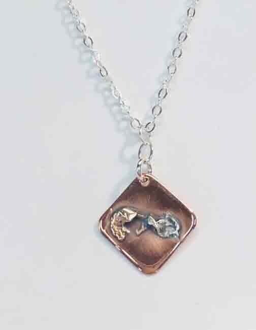 MIXED METALS  NECKLACE KAN024