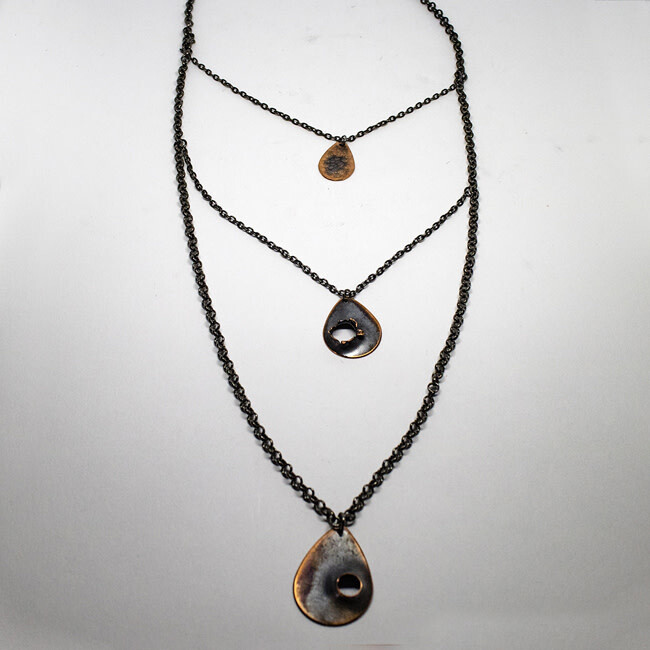 COPPER PUNCH HOLE NECKLACE KAN90