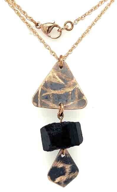 BRONZE TEXTURED NECKLACE KAN60