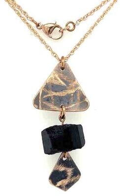 BRONZE TEXTURED NECKLACE KAN60