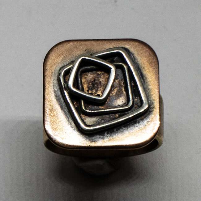 MIXED METALS RING KAR18-7.5