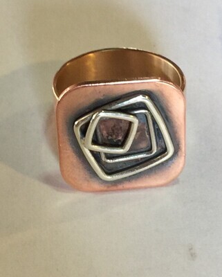 MIXED METALS RING KAR18-8.5