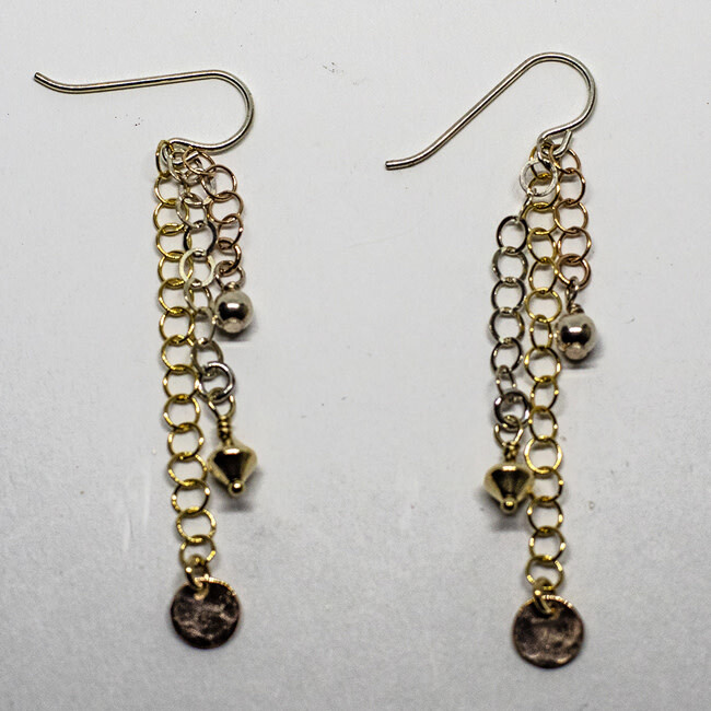 GOLD-FILLED CHAIN EARRINGS ASE050