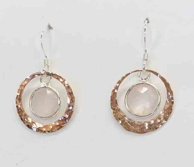MIXED METALS QUARTZ EARRINGS