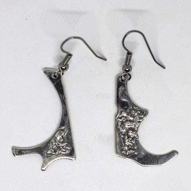 SILVER OXIDIZED MISMATCHED TEXTURE EARRINGS