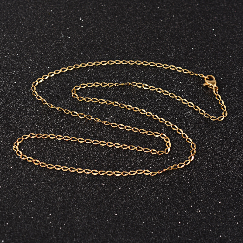 GOLD STAINLESS 2.4MM CABLE CHAIN FJNSQ-20