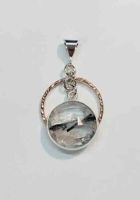 MIXED METALS QUARTZ PENDANT