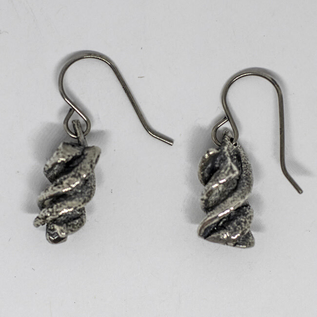 SILVER CAST PASTA  EARRINGS