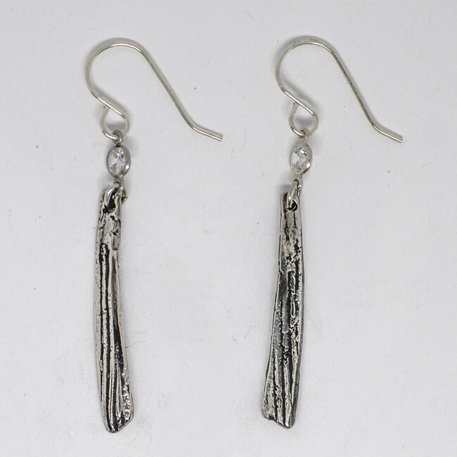 SILVER  CAST PASTA  EARRINGS
