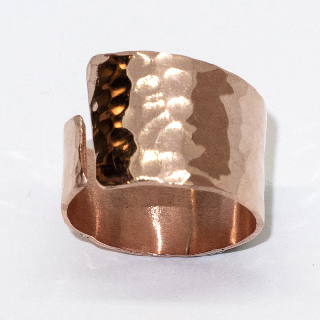 COPPER HAMMERED RING KAR20-10