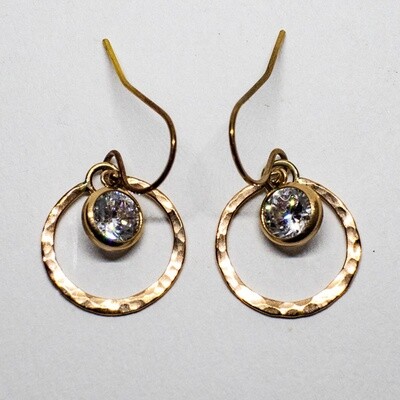 ROSE GOLD FILLED CZ EARRINGS ASE2