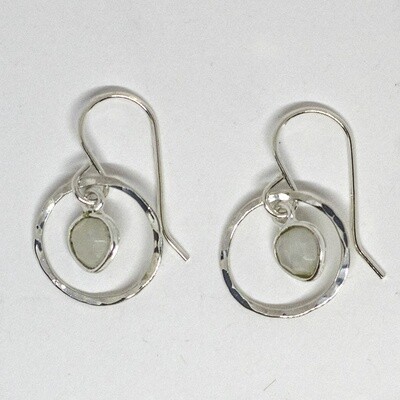 SILVER MOONSTONE EARRINGS ASE112