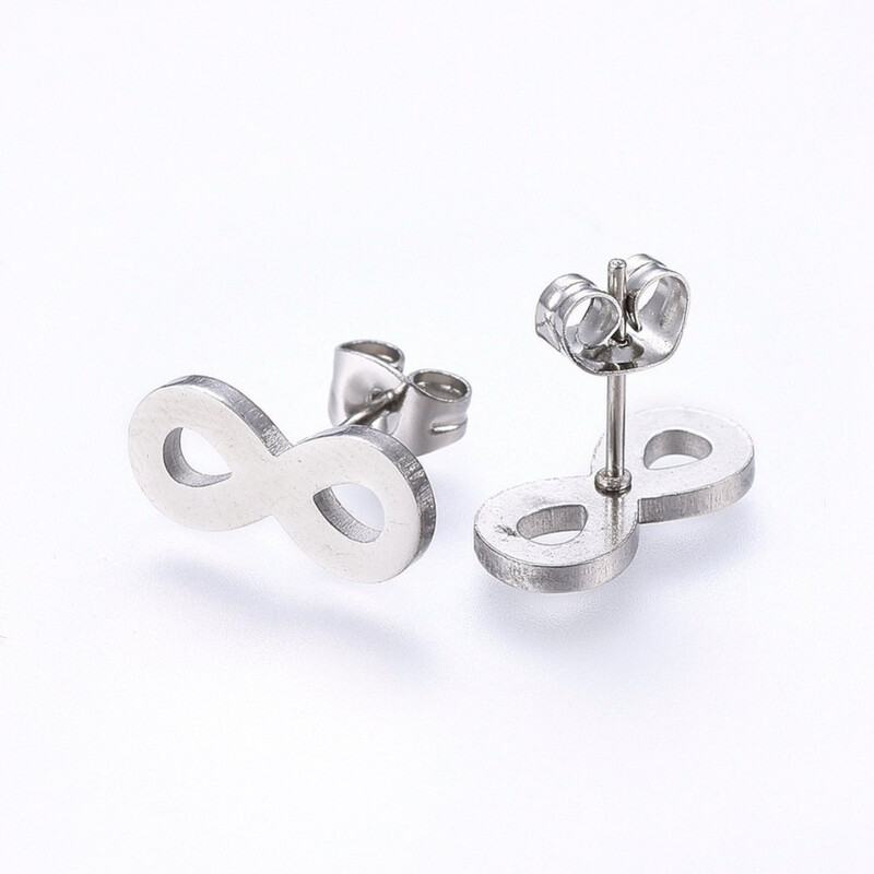 STAINLESS INFINITY POST EARRINGS FJE3L