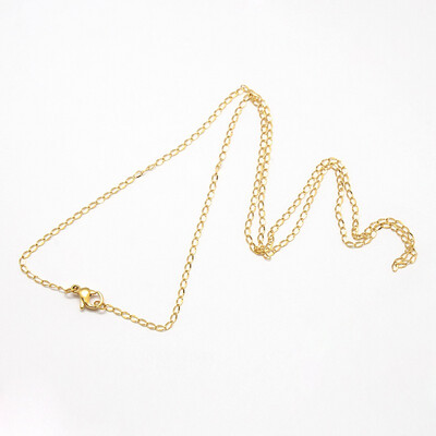 GOLD STAINLESS 3X2MM CABLE TWIST CHAIN FJN19-20