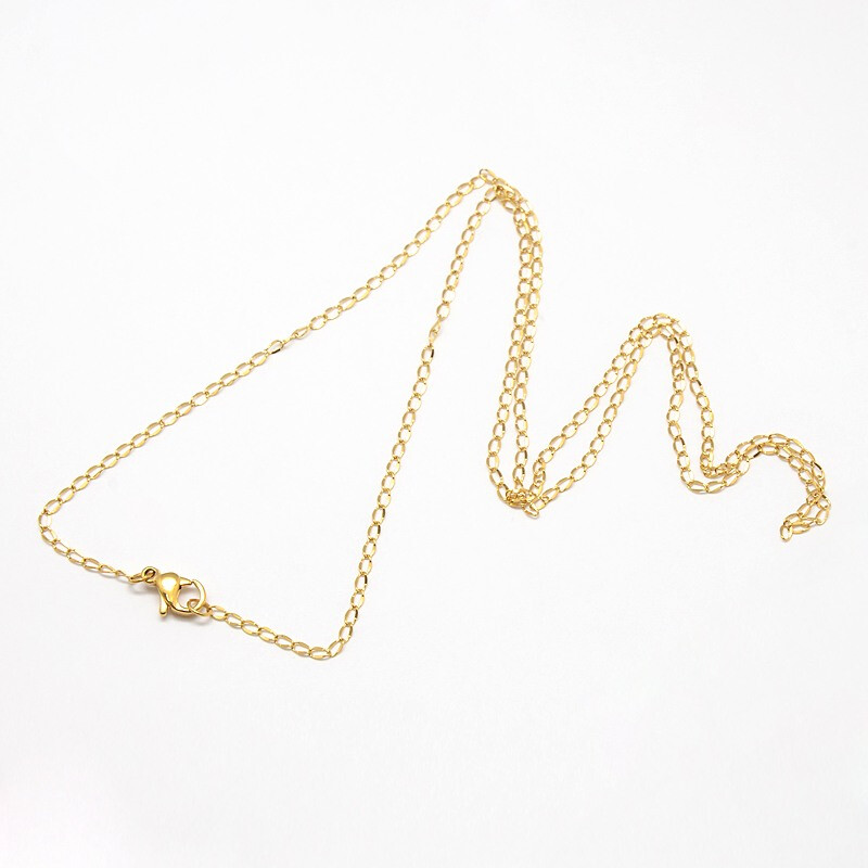 GOLD STAINLESS 3X2MM CABLE TWIST CHAIN FJN19-20