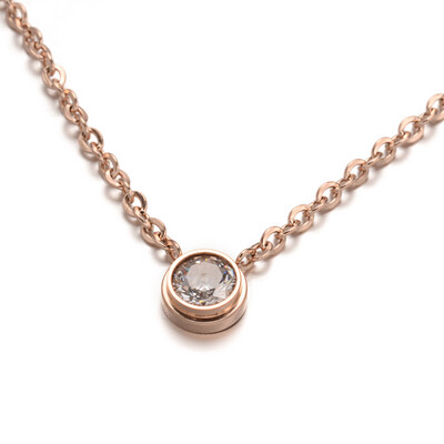 ROSE STAINLESS NECKLACE FJNSQ