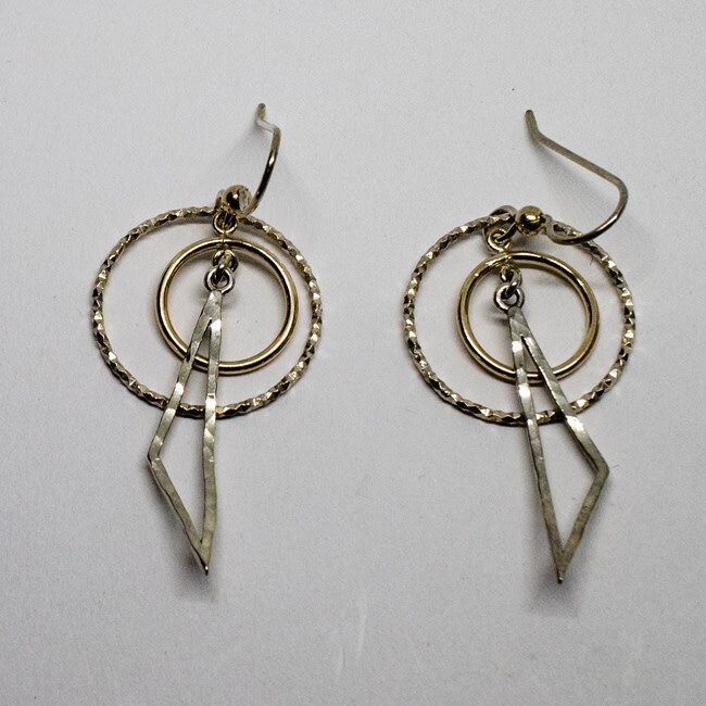 GOLD FILLED &amp; SILVER EARRINGS ASE051