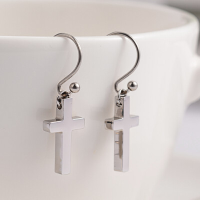 STAINLESS CROSS EARRINGS FJE5A