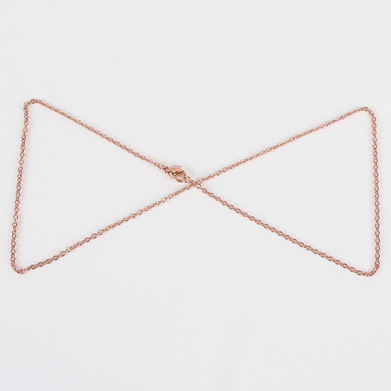 ROSE STAINLESS 2MM CABLE CHAIN FJNSQ-18