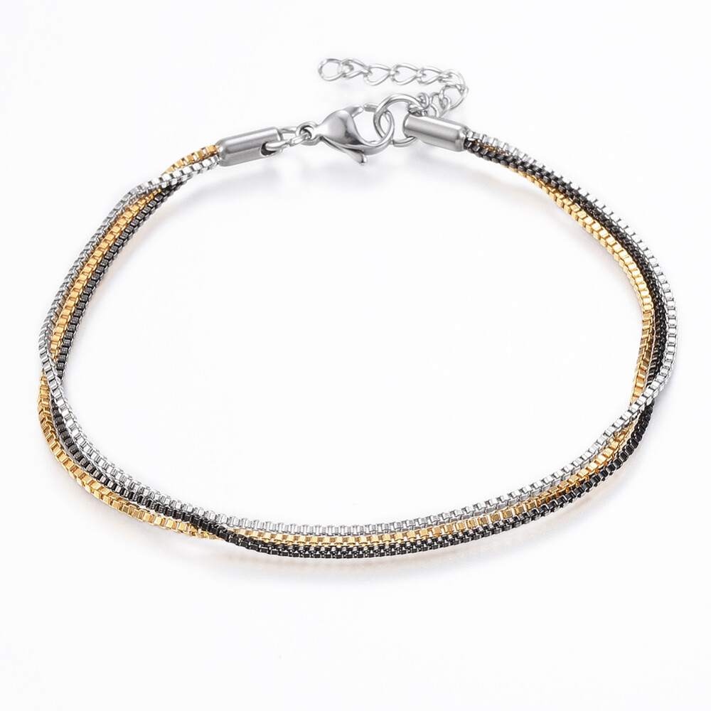 MIXED STAINLESS CHAIN BRACELET FJBRL