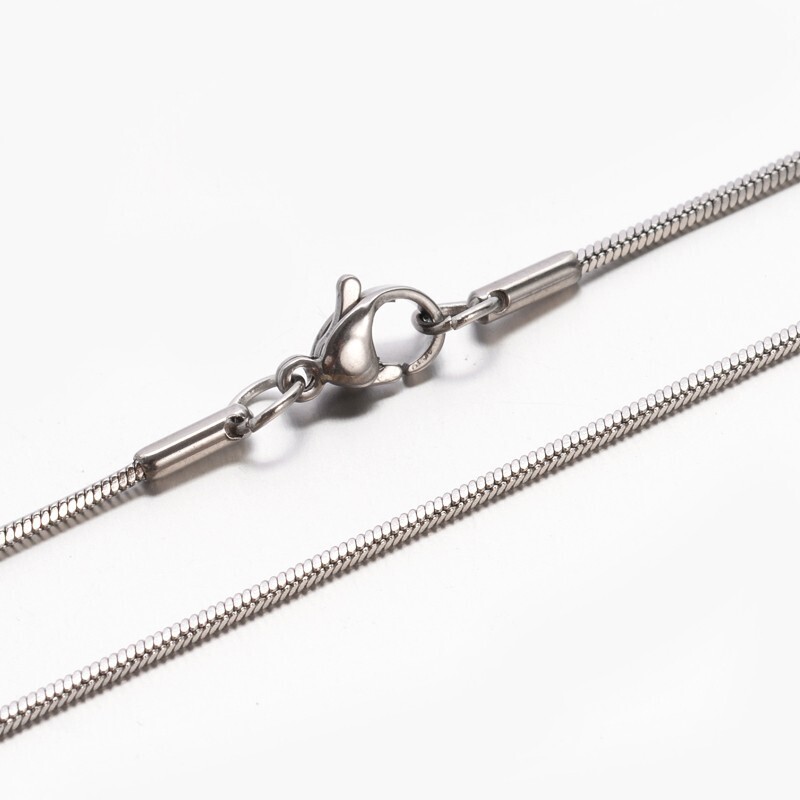 SILVER STAINLESS 1MM SNAKE CHAIN FJNHD-18