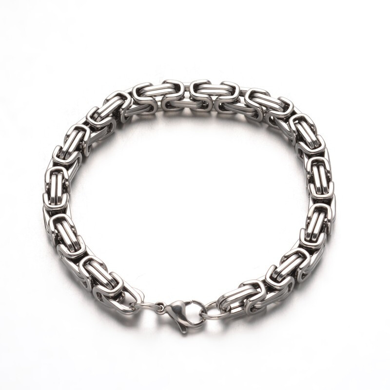 STAINLESS BYZANTINE BRACELET FJB32