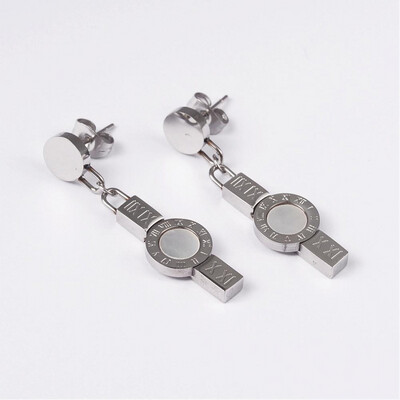 *STAINLESS MOTHER OF PEARL EARRINGS FJE07