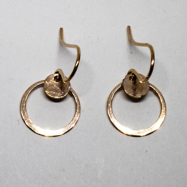 GOLD-FILLED HAMMERED EARRINGS