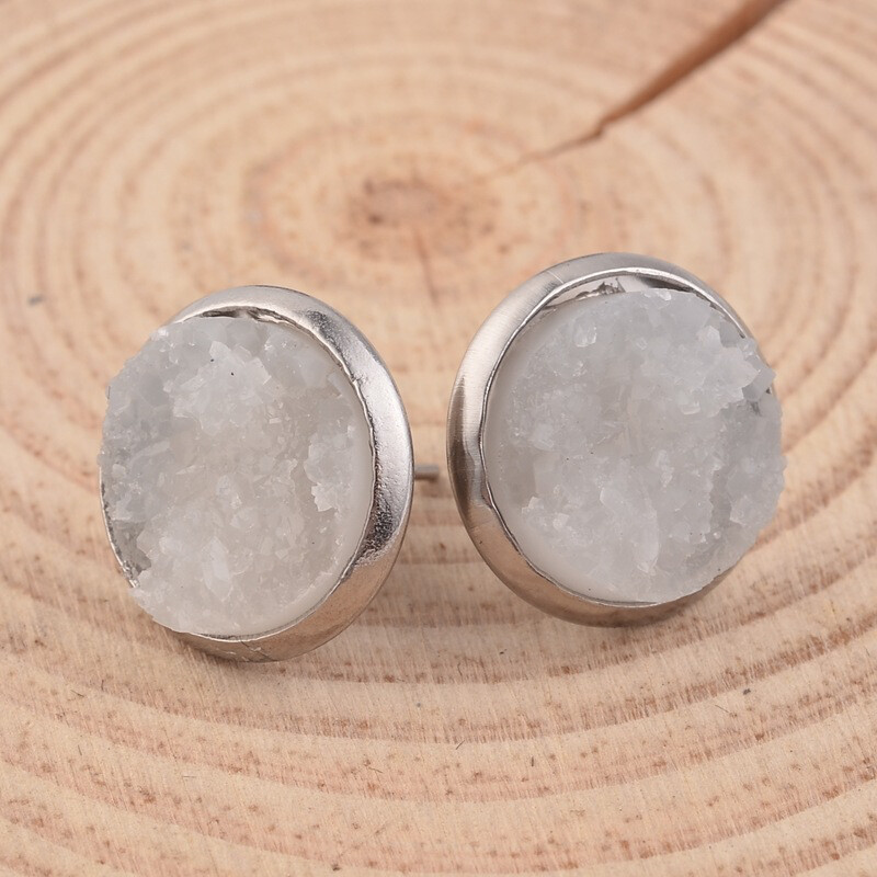 *STAINLESS DRUZY EARRINGS FJEMP