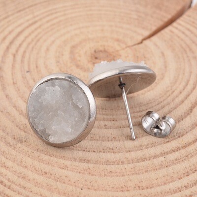 *STAINLESS DRUZY EARRINGS FJEMP