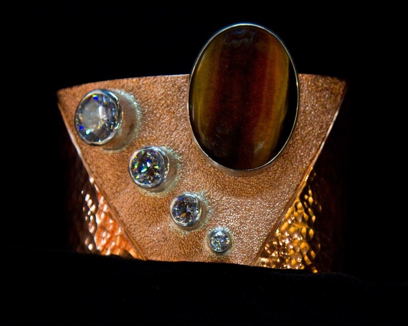 COPPER HAMMERED CUFF BRACELET KAB004