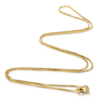 GOLD STAINLESS 1MM BOX CHAIN FJN1G-18