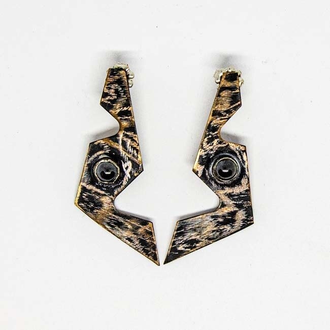 BRONZE TEXTURED EARRINGS KAE011